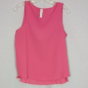NWT Marika Pink Lemonade Manny Pleated Tank Womens Size Small Athleisure Summer